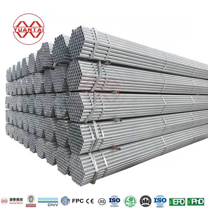 Galvanized steel round tubing