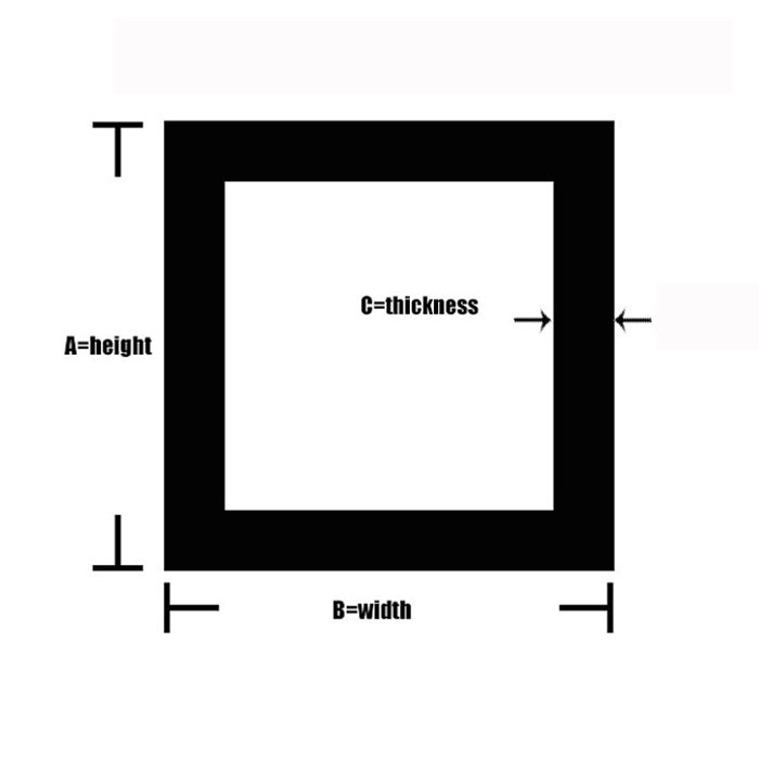 Inner And Outer Right Angled Square Steel Tubes