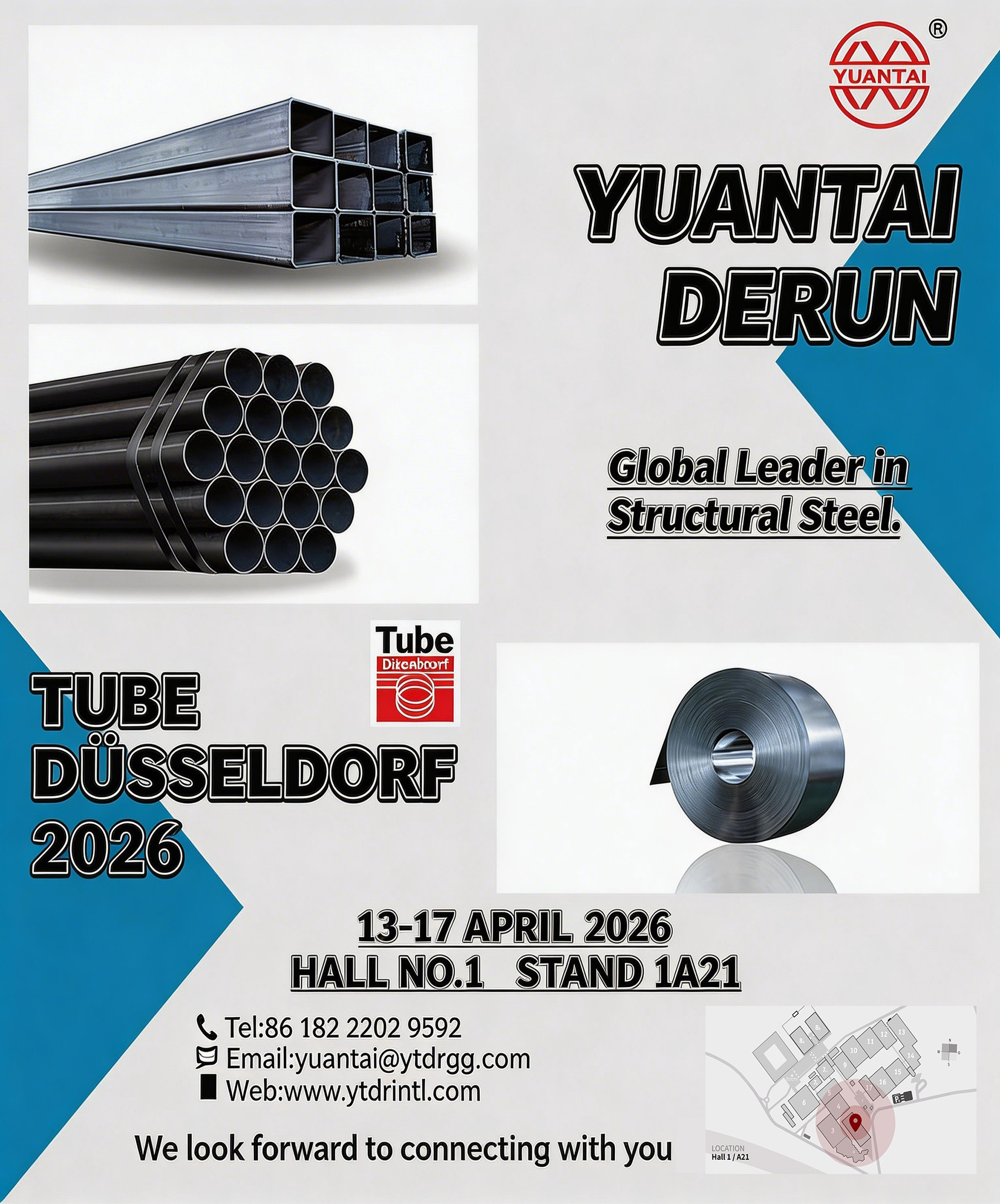 Visit YTDR at Tube 2026 Düsseldorf: Booth 1A21