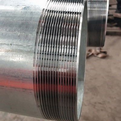 Precision threading ends on hot-dip galvanized EN 10255 steel pipes for fluid and fire protection pipelines