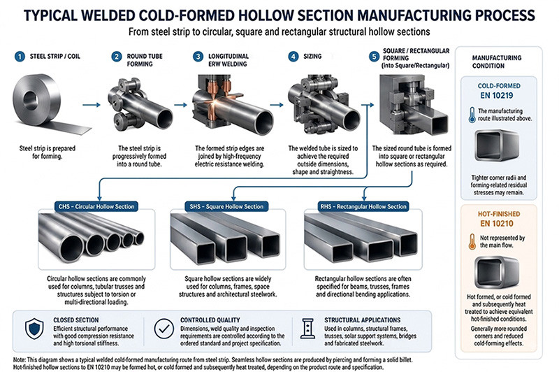 cold-formed hollow section manufacturing process