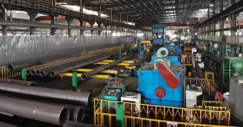 	11 gauge steel tube ERW production line at Yuantai Derun factory
