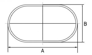 mild steel flat sided oval tube