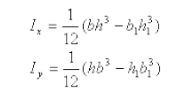 Formula for calculating rectangular moment of inertia
