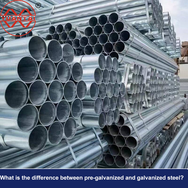 What is the difference between pre-galvanized and galvanized steel?