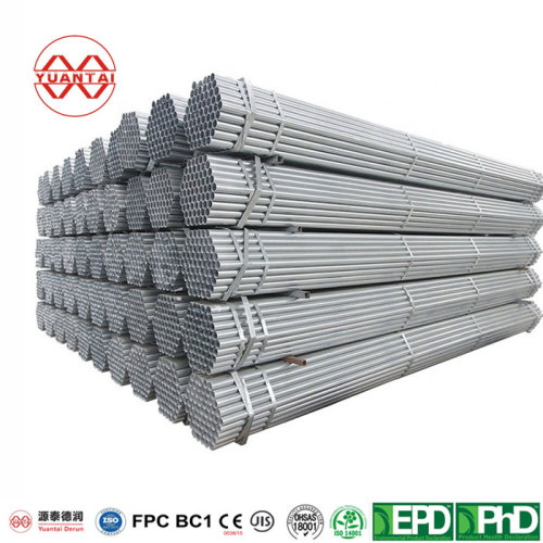 Hot dip galvanized round pipe for building assembly