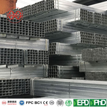 Hot dip galvanized square tube for mechanical structure