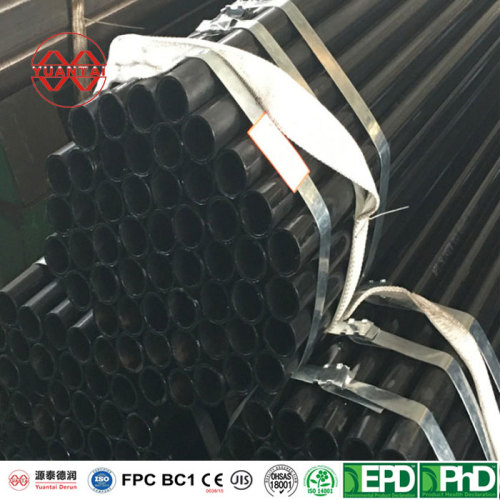 schedule 40 black erw carbon steel pipe for construction 6 Meter