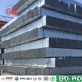 Tubos rectangulares de acero galvanizado en caliente para cercas