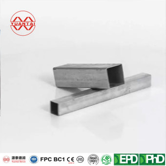 Tubos rectangulares de acero galvanizado en caliente para barandillas