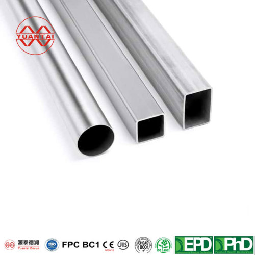 Personalización de tubos rectangulares de acero galvanizado