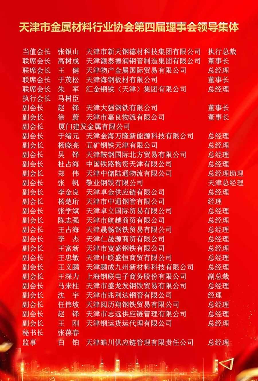 Grupo líder de la Asociación de metales de Tianjin