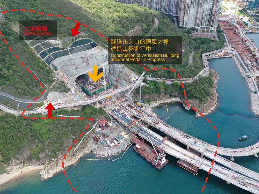 Structural components of noise barrier and highway sign gantry for Tseung Kwan O - Lam Tin Tunnel project-Case Episode 4