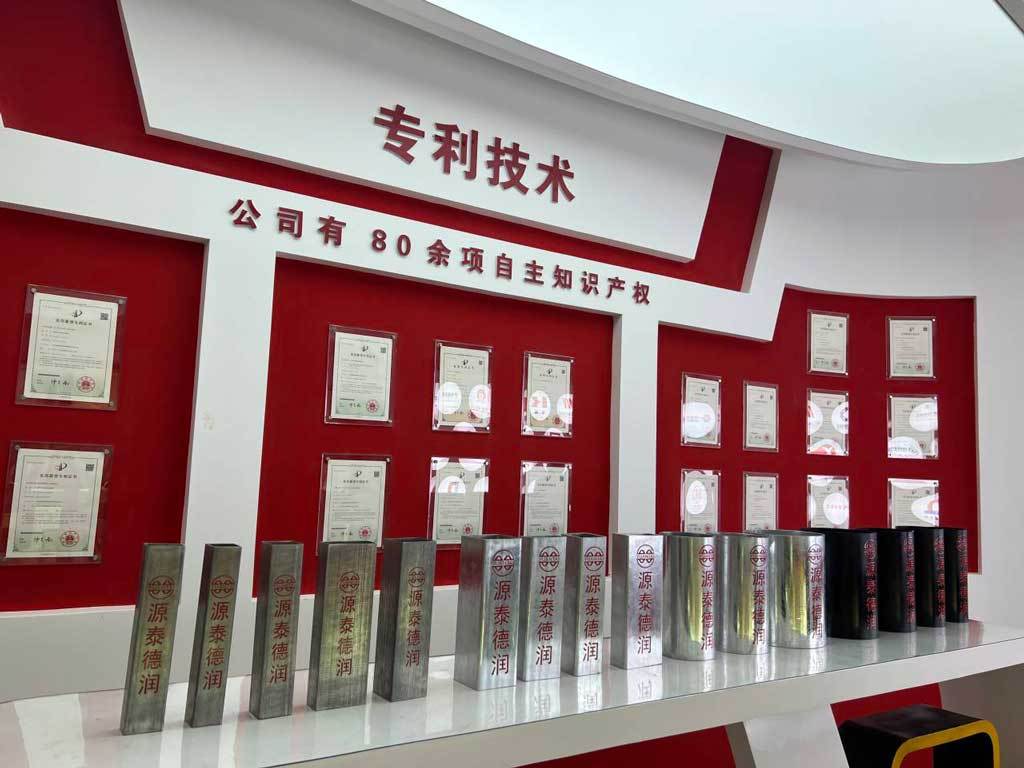 Muestras de tubos de acero producidas por Yuantai Derun Group