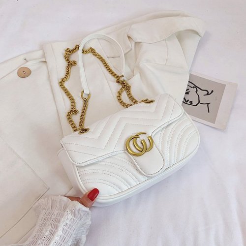 Wholesale vintage Black white metal chain shoulder bags
