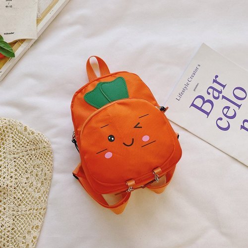 Wholesale Funny fruit pattern school bag for  nursery school students kindergarten school bag  pu bags