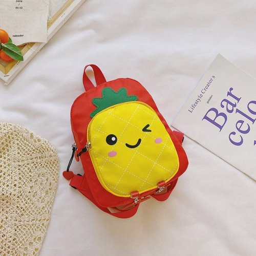Wholesale Funny fruit pattern school bag for  nursery school students kindergarten school bag  pu bags
