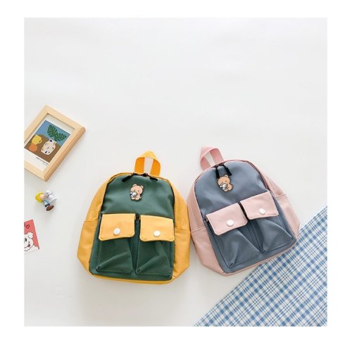 Functional Colorblock Children's School Canvas backpack