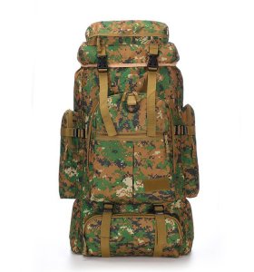 75L Waterproof spacious hiking backpack camouflage sports backpack scratch proof  backpack
