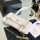 Grid pattern embossing lady lambskin top handle tote bag in bulk