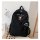Pure color with bear pattern Waterproof canvas teen students school bag