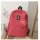 Pure color with bear pattern Waterproof canvas teen students school bag