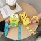Cartoon character shaped mini children crossbody safe silicon shoulder  bags
