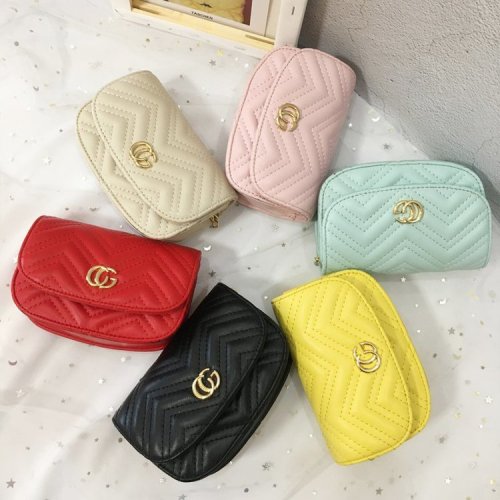 Mini Gucci style chain strap matelasse chevron shoulder bag for girls