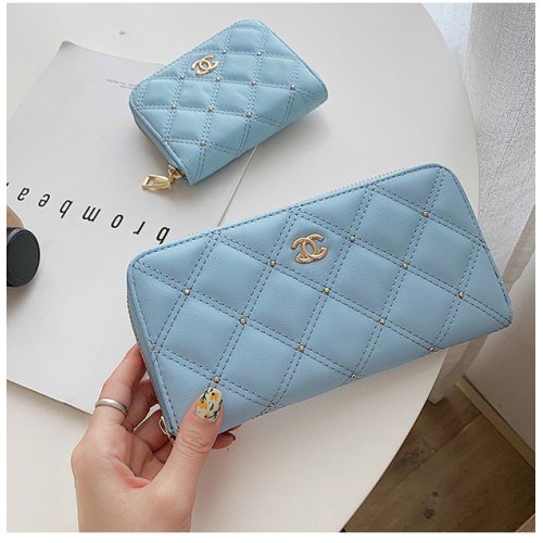 Chanel Style Classic Matelasse Quilting Women's Clutches Purse Envelope Wallet