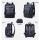Waterproof Large Capacity Men Student PU Leather Backpack
