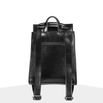 High Quality Youth Leather bag Teenager Black Backpacks