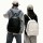 Custom New style men and women leisure travel black pu backpack .