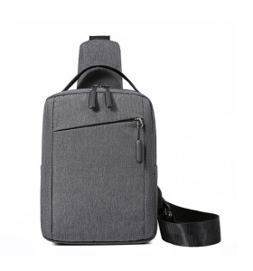 Custom logo USB bags crossbody bags shoulder chest bag for men