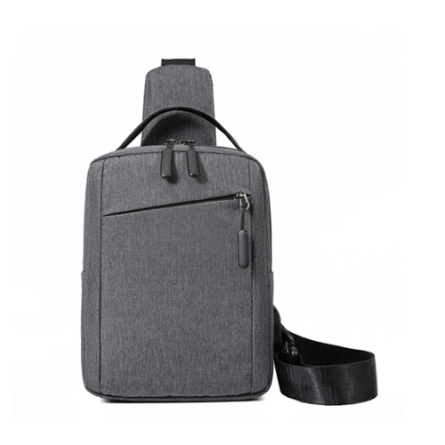 Custom logo USB crossbody bags shoulder chest bag for men