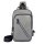 Wholesale business light weight usb men polyester chest crossbody bag