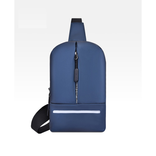 Men fashion waterproof crossbody chest sling bag with reflective strap