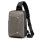 Men PU leather travel business USB charger crossbody messenger shoulder bag for men