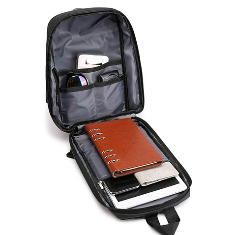 Men PU leather travel business USB charger crossbody bags messenger shoulder bag for men