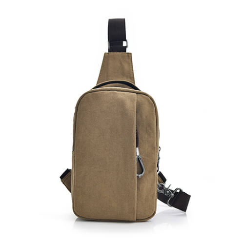 Outdoor crossbody shoulder chest bag men canvas sling bag