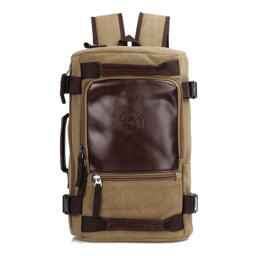 Custom travelling vintage canvas backpack outdoor backpack sport backpack