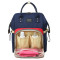 Waterproof Oxford Diaper Bags Mommy Baby Bag With Sleeping Bed Gray backpack Multi-Functional Diaper Bag