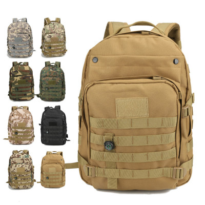 Outdoor canvas compass custom hiking travel bag tactical military backpack bag