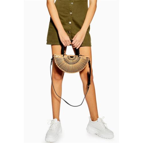Amazon Ins hot sale semicircular bamboo bag lady handbag