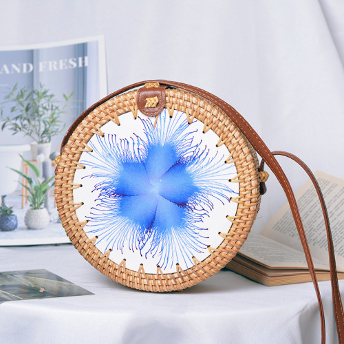2021 new designs woven ladies handbags bali rattan bags