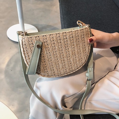 New wholesale women straw shoulder crossbody bags
