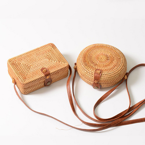 Vietnam vintage rattan beach bag natural rattan round bags