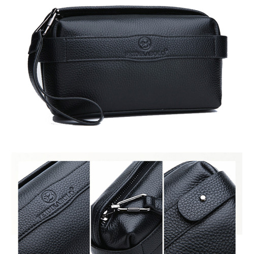 Wholesale Stylish Genuine Leather Clutch Bag for Men Business Travel Clutch Bag