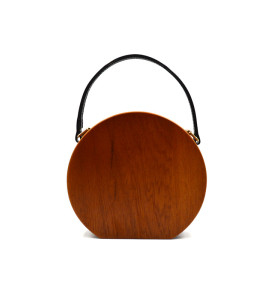 Unique Fashionable Women's Wooden Handbag Small and Exquisite Clutch