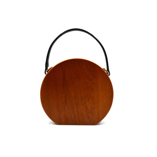 Unique Fashionable Women's Wooden Handbag Small and Exquisite Clutch