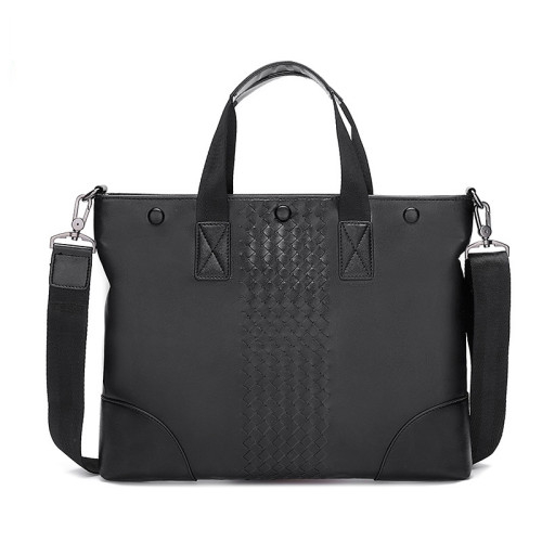 Wholesale Men Weave Briefcase New Style Fashion Business Genuine Leather Briefcase For Men